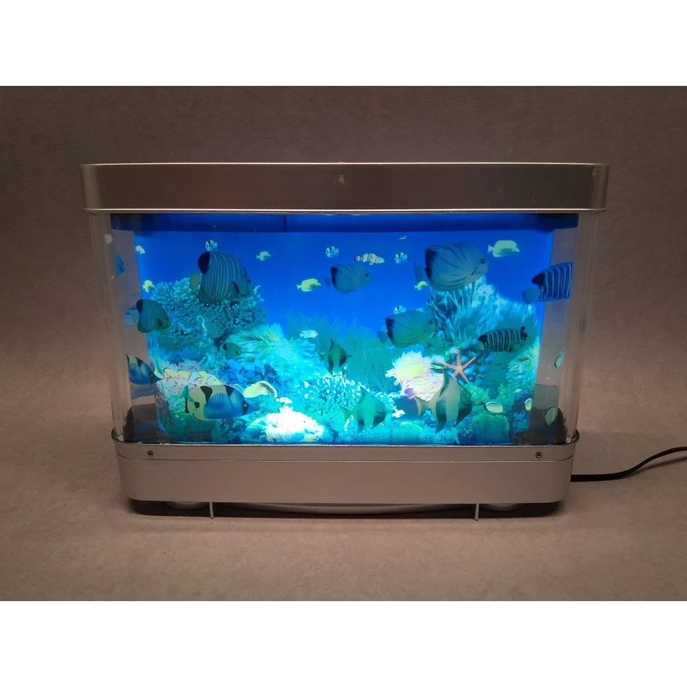 Aquarium Motion Lamp Multicolor LED Lighted Novelty Marine Plastic Design